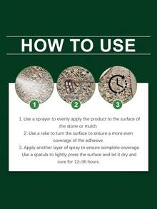 Pegamento para piedras, aglutinante de piedras para paisajismo, pegamento para fijar piedras trituradas al aire libre, adhesivo multiusos - A - Ver 8