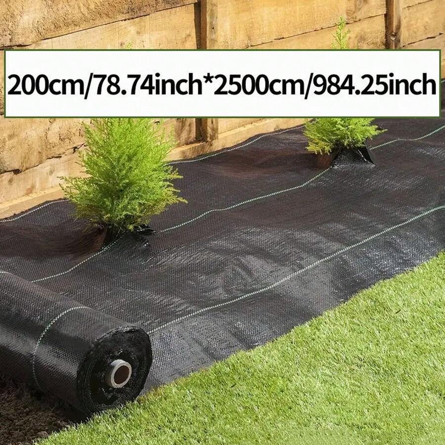 2*25M Heavy Duty Control Membrane Garden Barrier Fabric Landscaping Cover - A - View 1