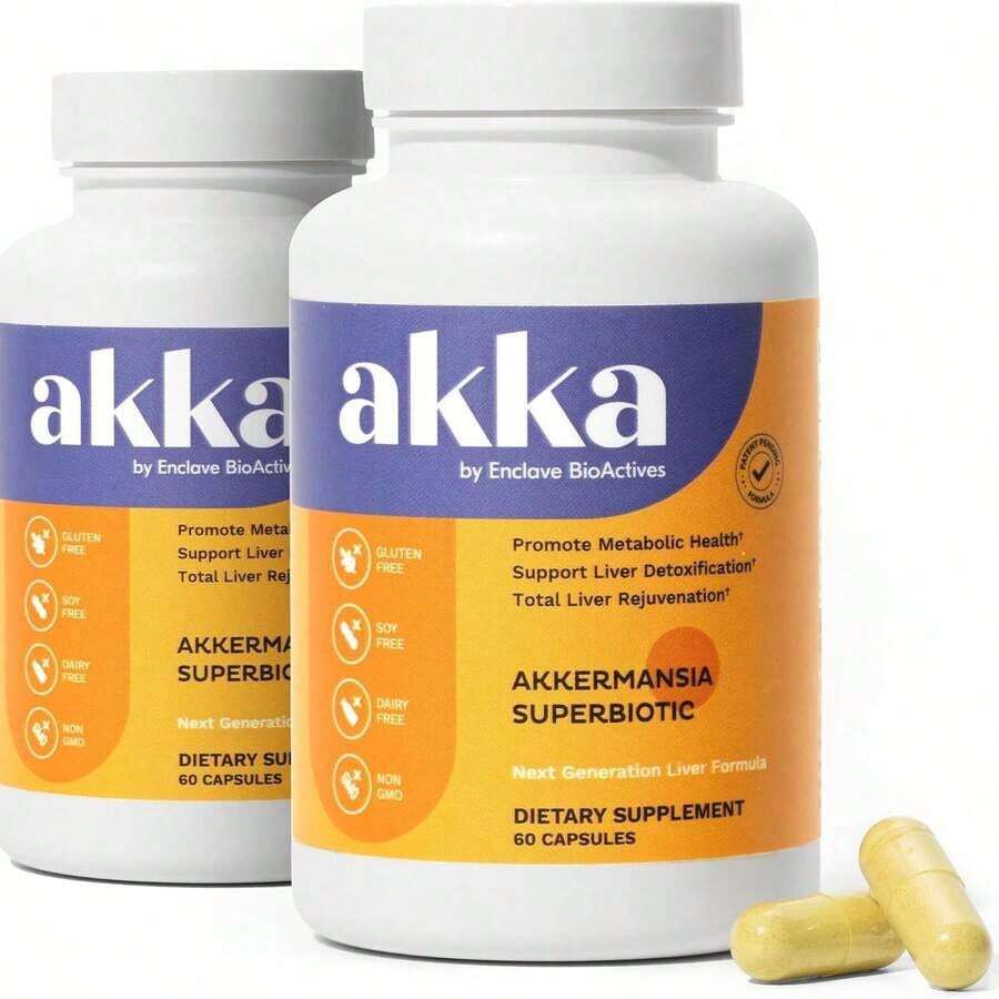 Akkermansia Superbiotic – 2-Bottle Value Pack | Digestive & Gut Health Support With Resveratrol, Quercetin & Silymarin | Non-GMO | 60 Capsules Per Bottle – More Savings, Complete 8-Week Supply - 1瓶 - 查看 1