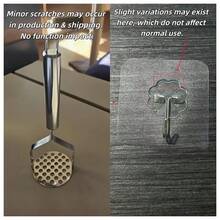 1pc Stainless Steel Potato Masher, Multifunctional Manual Food Masher Tool, Heavy Duty Potato Ricer For Smooth Mashed Potatoes, Food Preparation And Vegetable Mashing, Durable And Practical Kitchen Gadget And Essential Cooking Utensil - Silver - View 16