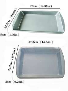 Khuôn nướng hình chữ nhật chống dính có nắp nhựa - Nhiều màu - Xem 2
