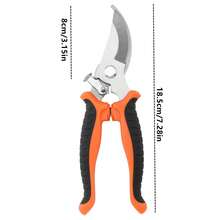 Tijeras de podar de acero inoxidable - Tijeras de podar ergonómicas de acero inoxidable, duraderas y antideslizantes para jardinería y cuidado del césped, ramas de árboles - Multicolor - Ver 4