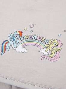 Balabala 2026 My Little Pony Girls' Backpack, Cute & Sweet Design, Lightweight & Comfortable, Adjustable Straps, Suitable For School And Outdoor Use - Gray Tone - View 4