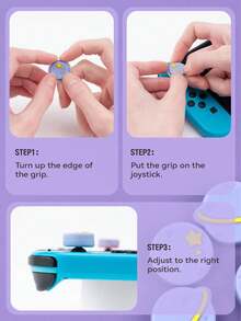 GeekShare 4pcs Cute Silicone Joystick Thumb Grip Caps Compatible With Nintendo Switch 2 - View 7