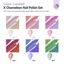 SAVILAND Chameleon Nail Polish Set: 6 Colors Aurora Shimmer Fingernail Polish Holographic Green Purple Red Glitter,Fast Quick-Dry Nail Lacquer Manicure Art Kit(10ml*6) - 6 Chameleon Colors - 查看 2