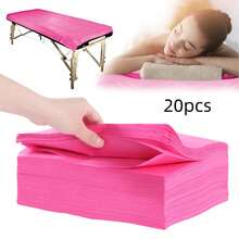 100 Tấm trải giường massage dùng một lần, màu hồng, thích hợp cho chuyên viên làm đẹp, spa, triệt lông, nối mi, xăm hình, bàn salon, kích thước 31 inch x 71 inch (màu hồng) - Nhiều màu - Xem 12