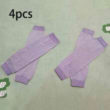 4 piezas de mangas largas extra para protección solar, coderas, mangas elásticas de punto transpirables, mangas de compresión resistentes a las manchas y a los rayos UV, adecuadas para el trabajo, las tareas del hogar, la jardinería, la cocina - Poliéster duradero, disponible en varios colores [Hombre/Mujer] - Multicolor 2 - Ver 22