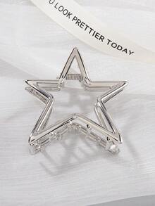 1pc Sweet & Cool Pentagram Hair Clip For Women With Thin Hair, Star Shaped Hair Pin For Half Up Hairstyle, Hair Claw Hair Accessory For Back Head,Y2k Hair Clips Hair Jaw Clip Hair Clamps Hair Clutch Hair Clip, School Stuff, College Fall Winter Claw Clip Hair Accessories For Women For Vacation Outfits Woman Summer Beach - 彩色 - 查看 5