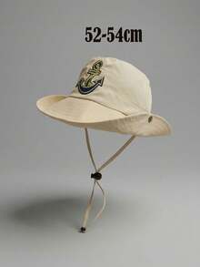 1pc Kids' Beige Foldable Cartoon Bucket Hat, Suitable For Boys In Spring, Summer, Autumn And Winter, Lightweight For Outdoor, Travel, School Activities - 1PC - View 9