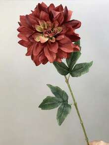 1 Dalia artificial, decoración del hogar, adecuada para fiestas, vacaciones, regalos, decoración del hogar, decoración de cocina, Día de San Valentín, ramo de novia, decoración de habitación, ramo de flores, flores artificiales, regalos para mujeres, flores falsas, planta falsa, decoración de sala de estar - Multicolor - Ver 12