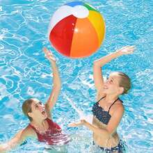 1pc New Inflatable Beach Ball, PVC Outdoor Beach Inflatable World Cup Soccer Ball, Water Pool Play, Essential For Interaction And Socializing, Perfect Gift For Family, Friends, Birthday, Party, Unisex - Multicolor - View 6
