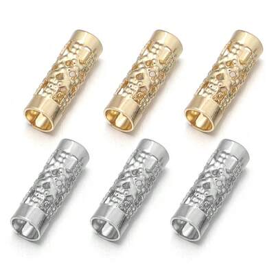 10/20颗/包 不锈钢空心管珠，时尚低敏隔珠，适用于项链、手链、首饰DIY