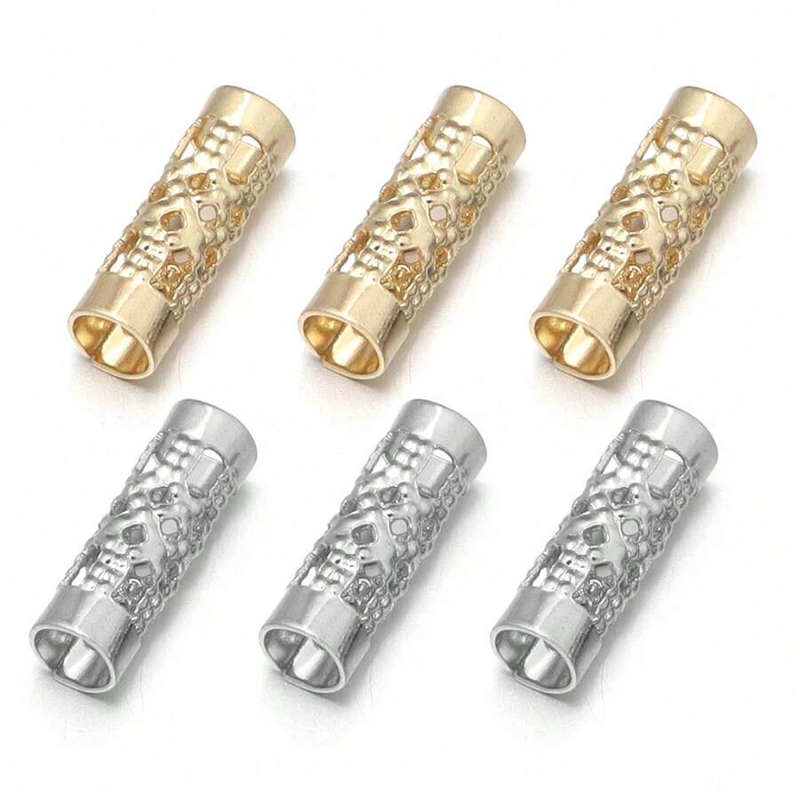 10/20 hạt/gói hạt hình ống rỗng bằng thép không gỉ, hạt đệm thời trang không gây dị ứng dùng cho vòng cổ, vòng tay, trang sức DIY