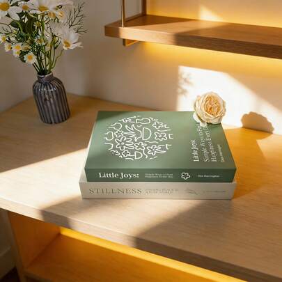 2pcs Minimalist Home Decor Faux Books, Folding Fake Books, Stackable Decorative Books, Bedroom/Living Room/Study Decor, Photography Props, Holiday Decoration