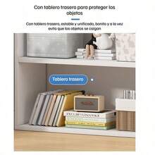 Estantería Para Libros Moderna 178cm, Librero De Almacenamiento Para Sala, Oficina O Dormitorio - Blanco - Ver 7
