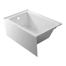 Alcove Bathtub, 48" X 30" Contemporary Alcove Acrylic Bathtub, Soaking Bath Tub With Left Hand Drain And Overflow Hole, Large Rectangular Deep Soak Tub For Bathroom With Integral Flange, White - 48-inch Left Drain - View 8