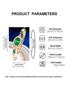 SOKI Women's Elegant Fashion Square Crystal Dial Quartz Watch, Suitable For Daily Wear, Birthday Gift, Back To School, Thanksgiving, Couples, Ultimate Gift - Green - View 5