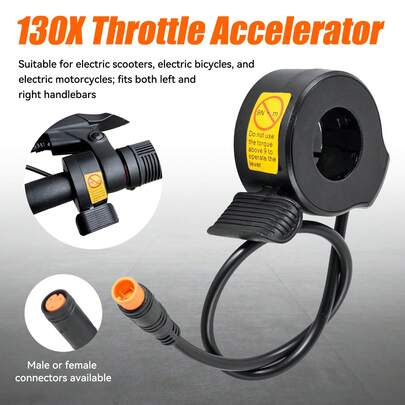 Phụ kiện xe tay ga, Tay ga dạng nút bấm, Tay ga 3 chân, Được thiết kế để điều khiển gia tốc xe tay ga, Chất liệu AB, Có đầu nối đực/cái