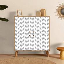 Giấy dán tường đen trắng tự dính hiện đại họa tiết xương cá, giấy dán tường phòng tắm họa tiết hình học có thể tháo rời, giấy dán tường tự dính dùng cho tường điểm nhấn. - 1PC - Xem 6