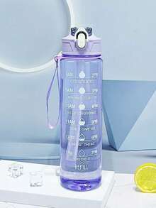 1 bình nước PC dung tích lớn 750ml, cốc có ống hút di động dành cho thể thao và tập luyện, thích hợp sử dụng tại nhà, ngoài trời và du lịch. - Trong sáng - Xem 9