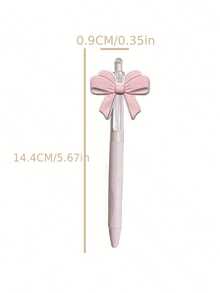 6支装领结派对圆珠笔套装 - 可爱粉色高品质领结系列按动式圆珠笔，派对礼品，返校必备，绘图笔，文具，时尚用品，纪念品，多件套派对礼盒 - 查看 4