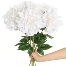 1 Dalia artificial, decoración del hogar, adecuada para fiestas, vacaciones, regalos, decoración del hogar, decoración de cocina, Día de San Valentín, ramo de novia, decoración de habitación, ramo de flores, flores artificiales, regalos para mujeres, flores falsas, planta falsa, decoración de sala de estar - Multicolor - Ver 7