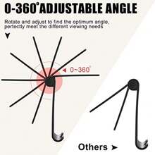 40 Pcs Foldable Cell Phone Stand Desk Multi Angle Tablet Stand Universal Cellphone Holder Portable Smartphone Dock Compatible with Most Mobile Phone and Tablet for Travel Black - Negro - Ver 5