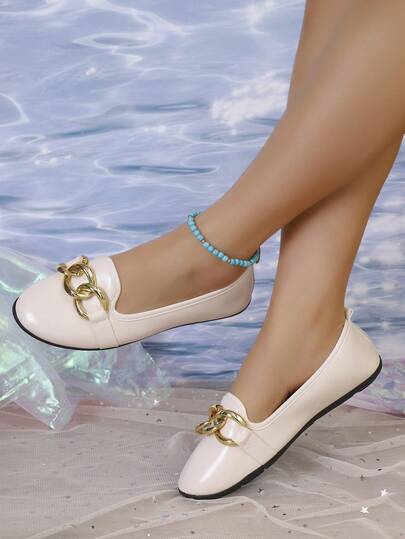 Girl's Casual Comfortable Slip-On Soft Bottom Flat Shoes
