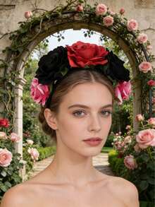1 chiếc băng đô hoa thật mới, phụ kiện tóc hoa hồng bằng vải, phụ kiện chụp ảnh kiểu cổ tích, băng đô dự tiệc ngày lễ, quà tặng Ngày của Mẹ. - Nhiều màu - Xem 9