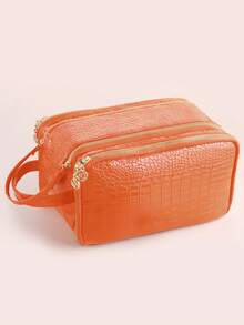 Túi đựng mỹ phẩm đa năng dành cho chuyên viên trang điểm, túi đựng đồ vệ sinh cá nhân du lịch dung tích lớn, túi đựng đồ di động bằng da PU chống thấm nước. - Nhiều màu - Xem 15