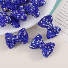 5 piezas de joyería con cuentas de cristal de Rhinestone en forma de moño - Colgante de dije de arcilla polimérica adecuado para pulsera, collar, llavero - 5 piezas - Ver 10