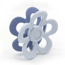 Baby Silicone Flower Teething Toy, Unisex Teether For Newborn & Infant, Rotatable Double-Sided Flower Design, Easy To Grip, Great Gift - 彩色 - 查看 9