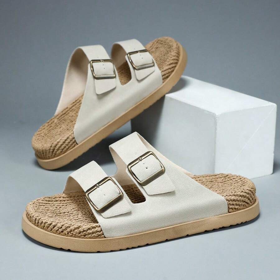 Große Größen 1 Paar (Größe 39-45) Neue Frühlings-/Sommer-Sandalen für Herren mit Schnalle, dicke weiche Sohle, Damen Große Größen Flach-Sandalen, super leicht und atmungsaktiv mit offener Zehenpartie, rutschfest und strapazierfähig im arabischen Stil, modische Birkenstocks-Sandalen, geeignet für Zuhause, Büro, Strand, Wandern, Pendeln, vielseitig einsetzbar