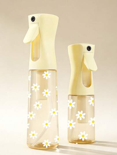 Botella de spray continuo de alta presión de 200ml/300ml, botella de spray recargable con patrón de mariposa amarillo PET, herramienta profesional para el peinado, productos y accesorios para el cuidado del cabello, esencial de viaje para salones de belleza, adecuado para peinado, limpieza, rocío facial, planta, botella de spray multifuncional
