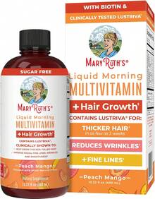Liquid Multivitamin+Hair Growth |   Biotin 10000mcg |    Hair Growth Supplement |   Clinically Tested In Women For Thicker Hair&Facial Wrinkle |   Skin Care |   Ages 18+ |   15.22 Fl Oz - 1 - 查看 10