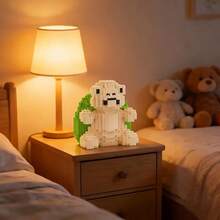 850片绿色乌龟模型拼装积木套装，含积木锤，时尚微粒组装堆叠新颖创意建筑爱好减压玩具，居家聚会团队游戏，派对装饰客厅。生日、圣诞节、生日礼物。 - 綠色 - 查看 10