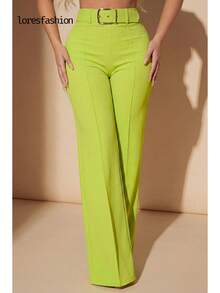 Women Pants - Lime Green - View 3