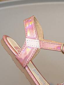 Giày sandal đính đá lấp lấp lánh cho bé gái - Giày công chúa hở mũi, quai ngang mắt cá chân, thích hợp cho đám cưới, tiệc sinh nhật, cuộc thi sắc đẹp. - Hồng - Xem 5