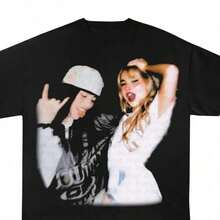 Billies Eilishs And SabrinasCarpenters T-Shirt - màu đen - Xem 1