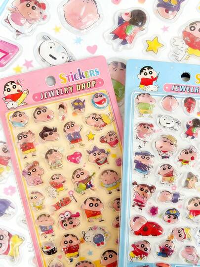 3D水晶雕刻贴纸，适用于儿童剪贴簿和日记本，也可用于装饰手机、笔记本电脑、行李箱、水瓶、滑板、笔记本和吉他。非常适合日常使用、儿童生日礼物、返校用品、旅行配件套装和青少年房间装饰。