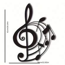1 Tranh treo tường hình nốt nhạc bằng kim loại - Phong cách hoạt hình độc đáo, trang trí nội thất cho nhà và văn phòng, món quà lý tưởng cho người yêu âm nhạc, phù hợp nhiều dịp (Năm mới, Giáng sinh, Halloween, Lễ Phục sinh, Ngày Valentine) - A - Xem 8