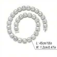 Collar clásico de estilo hip-hop para mascotas con cadena cubana de aleación de zinc, incrustado con brillantes rhinestones, versátil y llamativo, tamaño ajustable apto para gatos y perros de moda - Multicolor - Ver 6