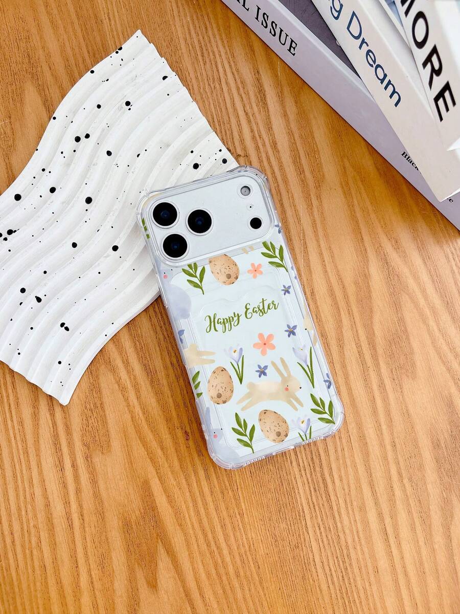 1 chiếc ốp lưng điện thoại TPU trong suốt hình thỏ Phục Sinh và trứng, chống sốc, có ngăn đựng thẻ, thời trang, đa năng, sáng tạo, tương thích với iPhone 6s 7 8 Plus X XR XS 11 12 13 14 15 16 17 Pro Max Mini Plus Air, A14 A54 A56 A31 4G A23, Note 8 Pro, Note 14 Pro 4G, Note 12 4G, A98, S24 S25 Ultra, 15 Pro Ultra 17 Pao Max, phiên bản quốc tế, không phải phiên bản nội địa. - Nhiều màu - Xem 1