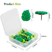 Pcs Decorative Push Pins Gre1en Leaves Flat Thumb Tacks Decorative Board Tacks For Bulletin Board, Photos Wall Maps And Other Offices Schoolssss Supplies And Accessories… - Gre1en Leaf - View 5