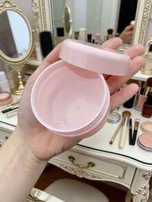 Small Pink Cream Jar With Pink Lid, Plastic Cosmetic Empty Sample Jar, Small Cosmetic Sample Container, Multi-Color Cream, Lotion, Lipstick, Nail Powder, Jewelry Travel Accessories, Travel Essentials, Empty Sample Cosmetic Jar, Small Empty Bottle - Multicolor - View 5