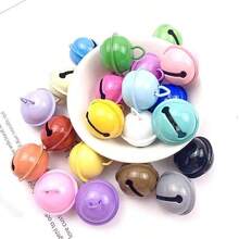10 Peças Sinos Metálicos Coloridos Pintados, 22mm de Diâmetro, Acessórios de Joalheria de Natal DIY, Chaveiros, Pendentes, Sinos Coloridos Atacado, Decoração Suspensa DIY, Sinos Pequenos de Estimação Cartoon - Tamanho único, cor aleatória - Visão 11