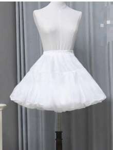 45cm Crystal Organza Tulle Skirt, Adjustable Fluffy Petticoat Underskirt With 2/3/4 Layers, Lolita Style, Suitable For Lolita, Wedding, Party, Cosplay, Dance - Multicolor - View 4