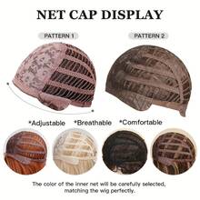 时尚女士短款橙红色合成纤维假发，无蕾丝，全头款 - 亮橙色 - 查看 7