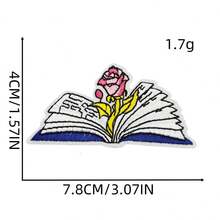 1pc Reading Themed Sticker Set, Cartoon Animal Embroidered Patch, Book Worm Laptop Notebook Decoration Sticker With English Words - New Bookworm Series Fabric Patches - View 15