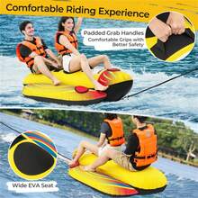 Yellow Inflatable Towable Tube Banana Boat For Boating,Inflatable Boat, Inflatable Floating Object, Rubber Boat - Yellow - View 9
